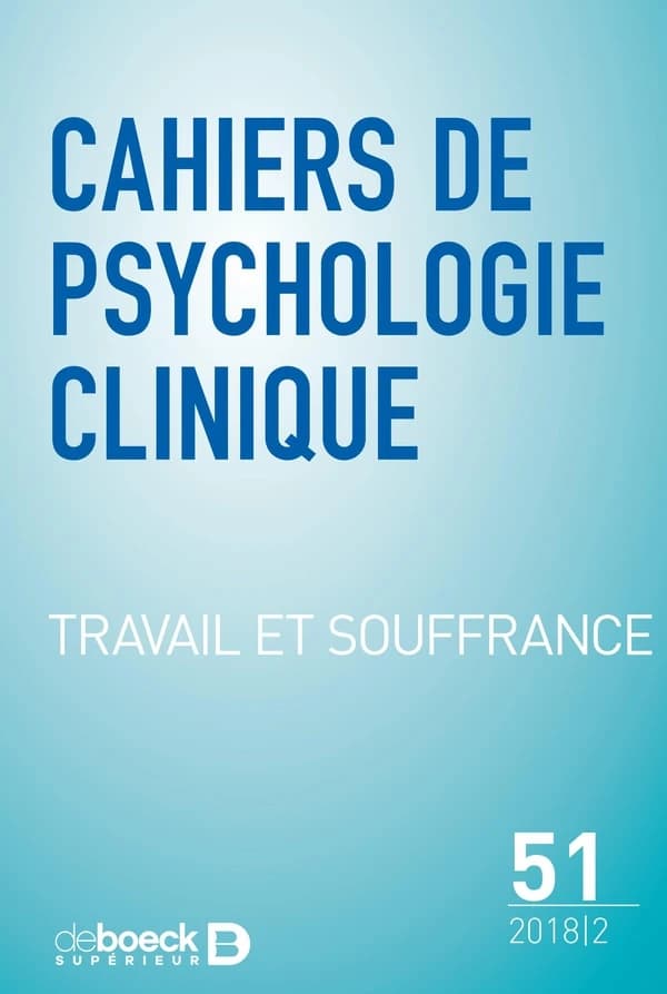 Cahiers de psychologie clinique 2018
