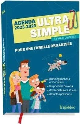 Agenda ultra simple et maxi compact pour une famille organisée (édition 2023