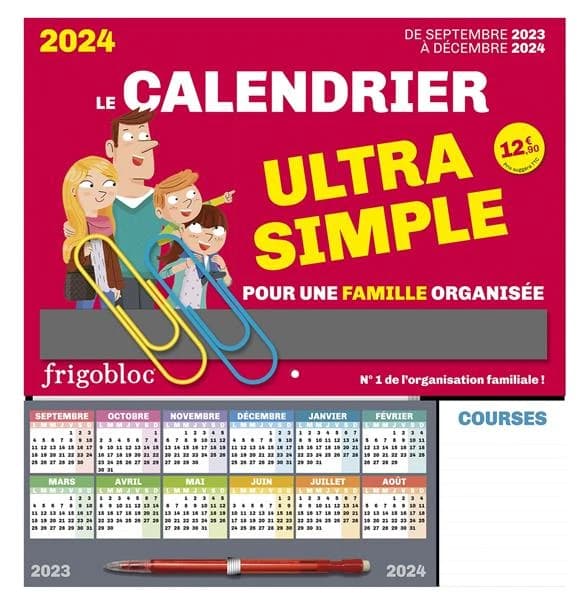 Frigobloc le calendrier ultra simple pour une famille organisée (édition 2024)