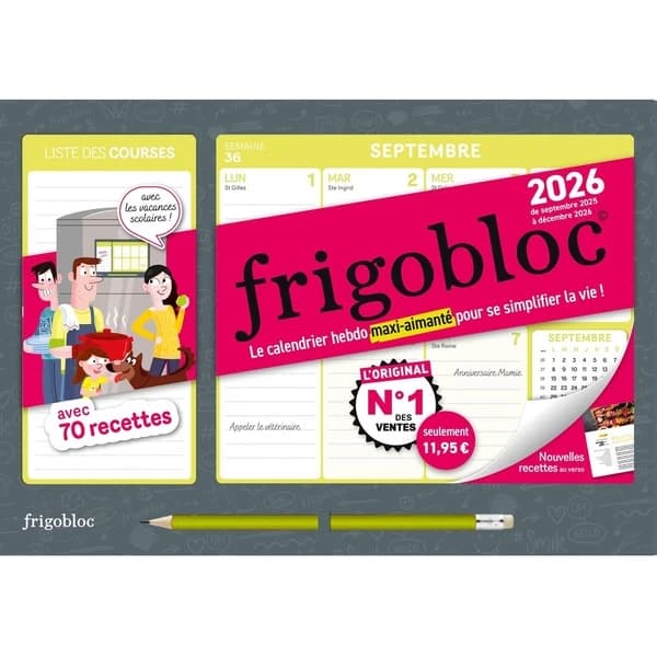 Frigobloc Hebdomadaire : Calendrier Compact