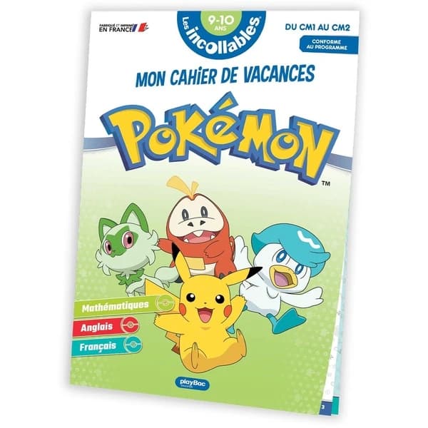 Les incollables : Mon cahier de vacances ; Pokémon ; Du CM1 au CM2 (édition 2025)