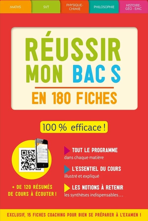 Réussir mon bac S ; en 178 fiches (édition 2019)