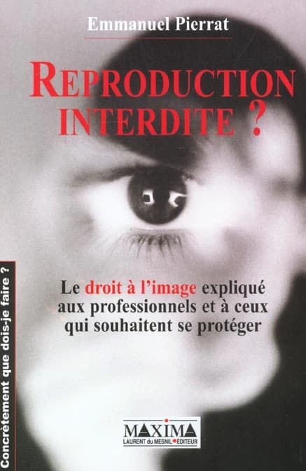 Reproduction interdite ? : le droit à l'image expliqué aux professionnels et à ceux qui souhaitent se protéger