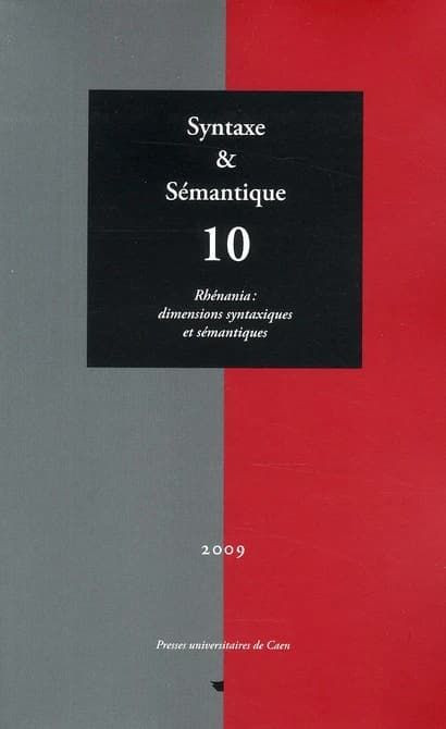 Rhénania : dimensions syntaxiques et sémantiques