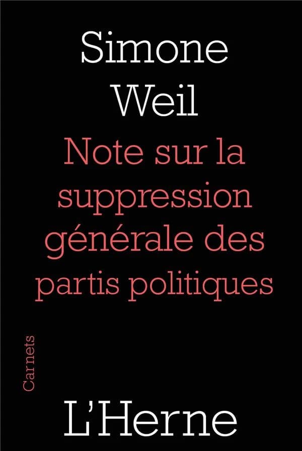 Note sur la suppression générale des partis politiques