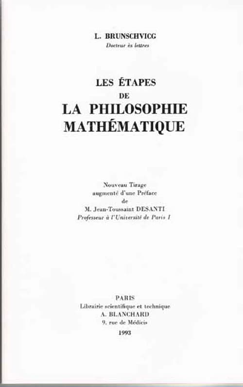 Les Étapes de la philosophie mathématique