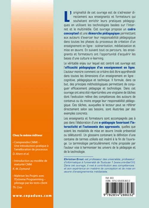 E-learning : conception et mise en oeuvre d'un enseignement en ligne : guide pratique pour une e-pédagogie