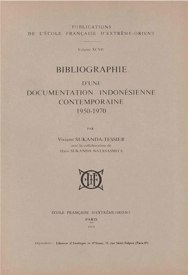Bibliographie d'une documentation indonésienne contemporaine, 1950-1970