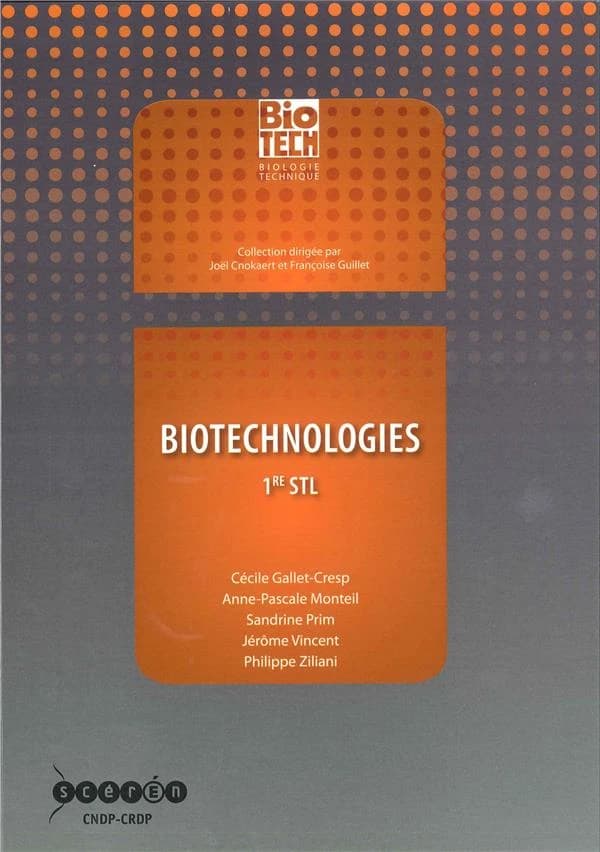 Biotechnologies, 1re STL