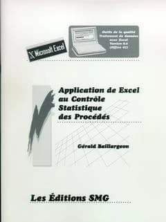 Application de excel au controle statistique des procedes (outils de la qualite. traitement de donne