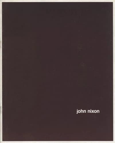 John Nixon : la croix et le monochrome : Galerie de la villa, Villa Arson, 15 octobre-6 novembre 1988