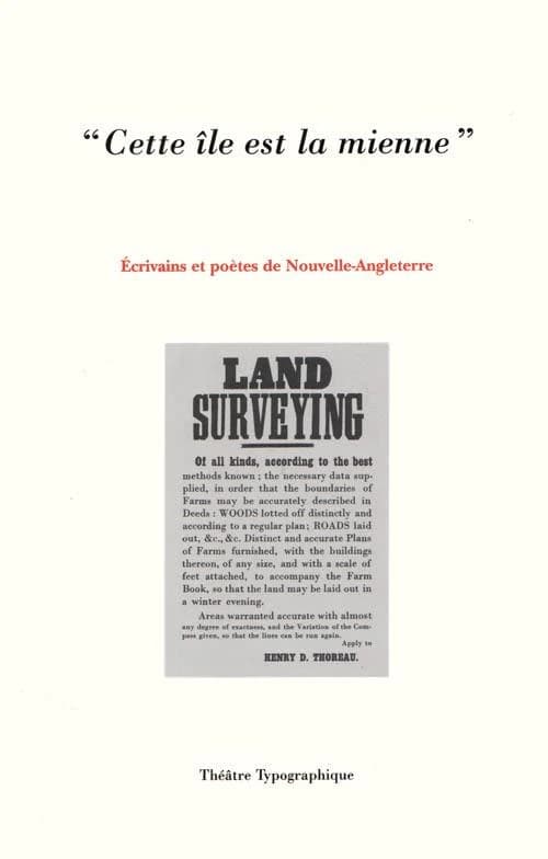 "Cette île est la mienne" : écrivains et poètes de Nouvelle-Angleterre