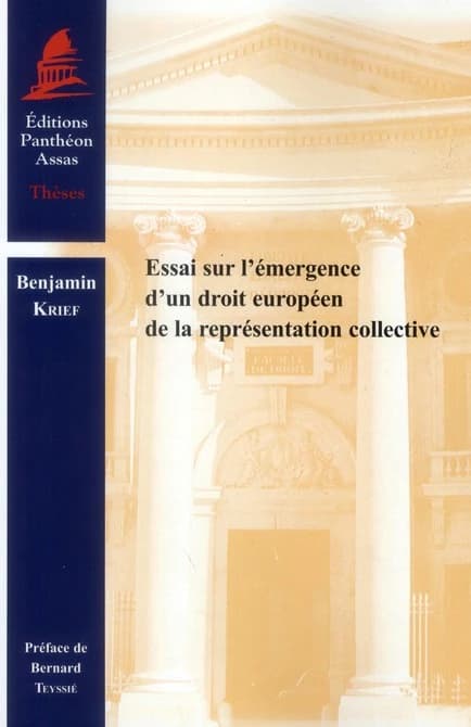 Essai sur l'émergence d'un droit européen de la représentation collective