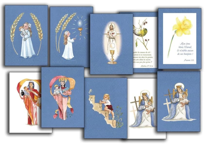 Images de saintes ; Communion