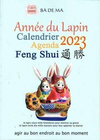Année du lapin : calendrier agenda feng shui 2023