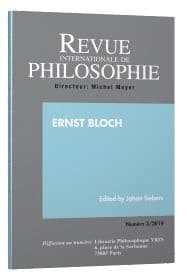 REVUE INTERNATIONALE DE PHILOSOPHIE n.289 : Ernst Bloch