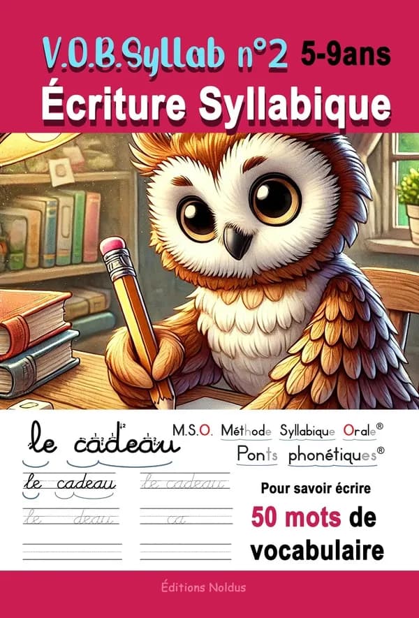 M.S.O. Méthode Syllabique Orale ; Ponts phonétiques : V.O.B syllab Tome 2 : Ecriture syllabique pour savoir écrire 50 mots de vocabulaire