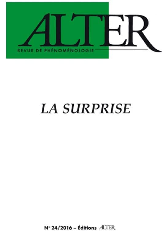 Revue de phénoménologie n.24 : la surprise