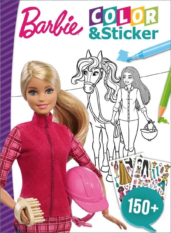 Barbie : Chevaux color and sticker