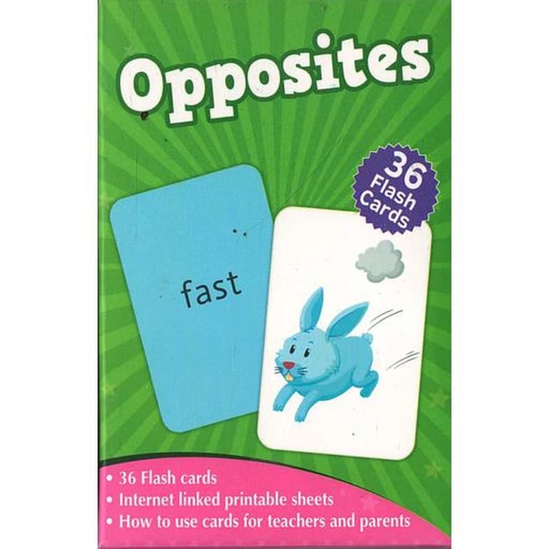 36 Flash Cards - opposites