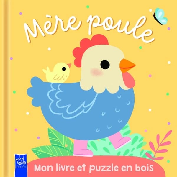 Mère poule : Mon livre et puzzle en bois