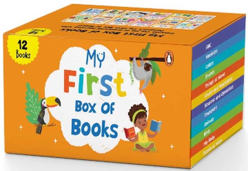 My First Box Of Books - A Boxset Of 12 Illustrated Board Books For Kids, Toddlers
