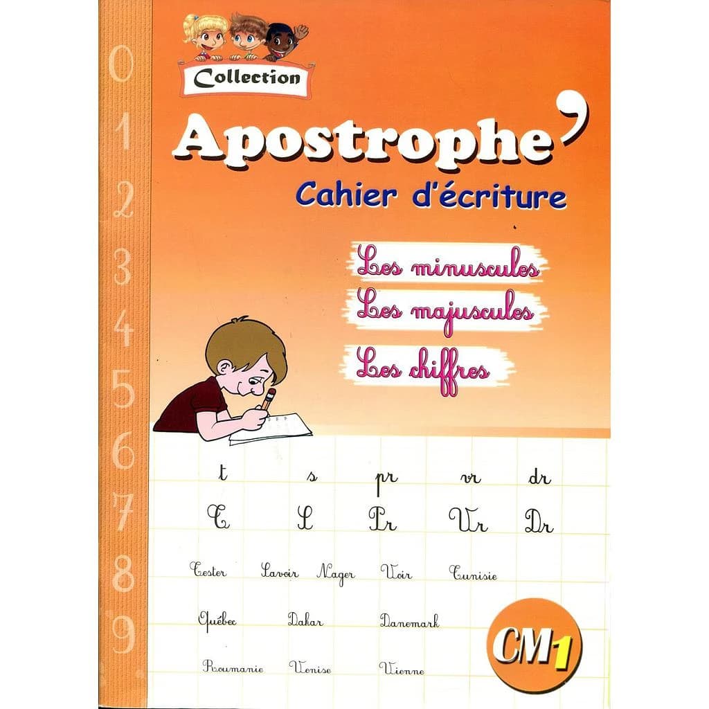 CAHIER D'ECRITURE CM1 APOSTROPHE