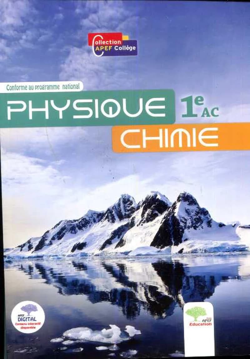 PHYSIQUE CHIMIE 1E AC APEF