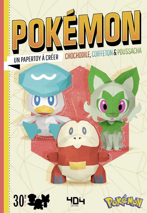 Un papertoy à créer : Pokémon : Chochodile, Coiffeton & Poussacha