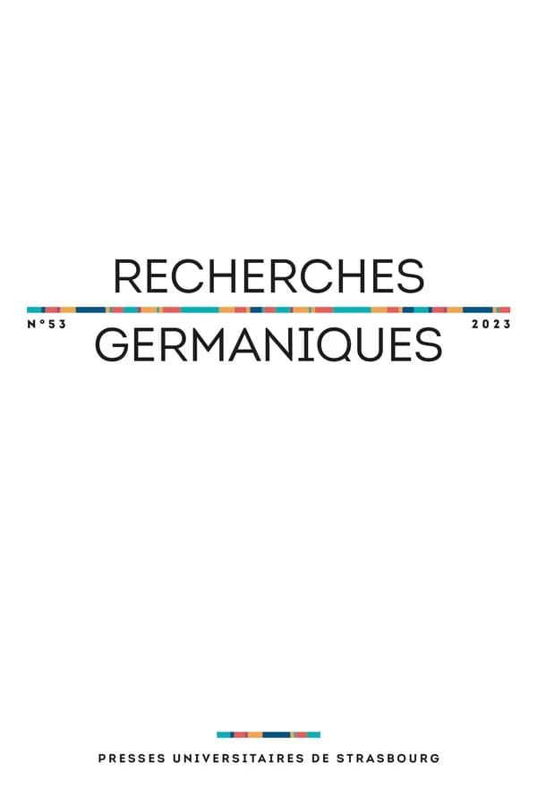 Recherches germaniques n.53 : Varia (édition 2023)