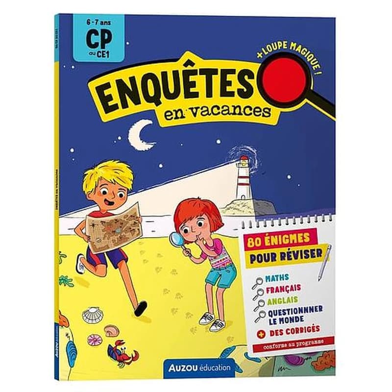 Cahier de vacances : Enquêtes en vacances ; du CP au CE1