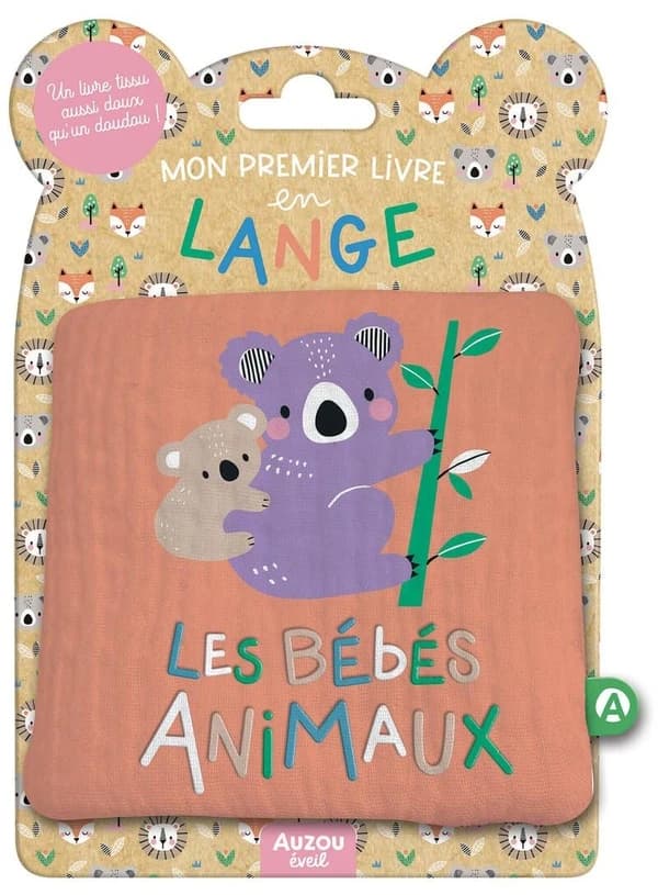 Mon premier livre tissu en lange : les bébés animaux