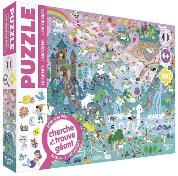Puzzle cherche et trouve : Licornes