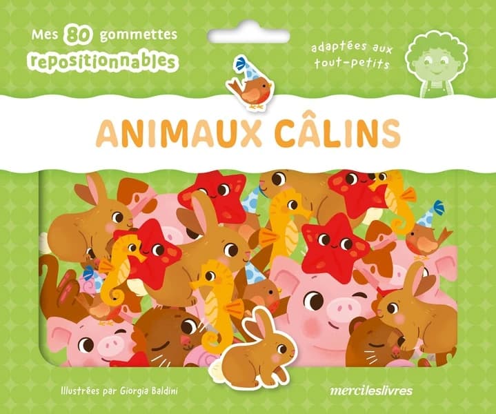 Ma pochette de gommettes repositionnables : Animaux câlins : 80 gommettes