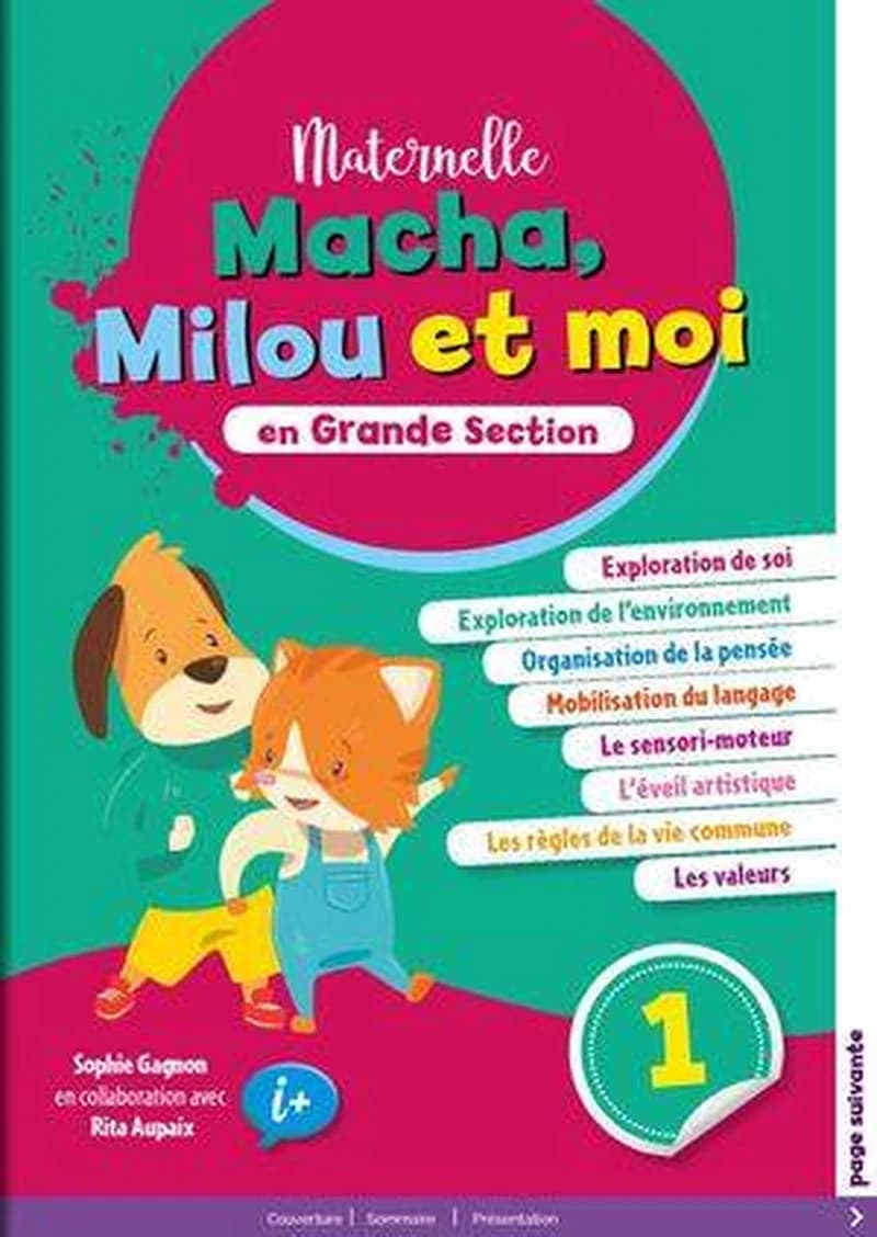 Macha, Milou et moi en GS - Pack ( Cahier d'apprentissage 1, 2 & 3 + Mon Portfolio + Cahier Combo Lecture & Ecriture )